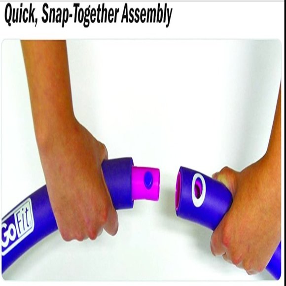 GoFit Segmented Foam-Padded Fitness Hoop w/ 46-minute DVD, Purple, 3-Pound - Picture 2 of 3